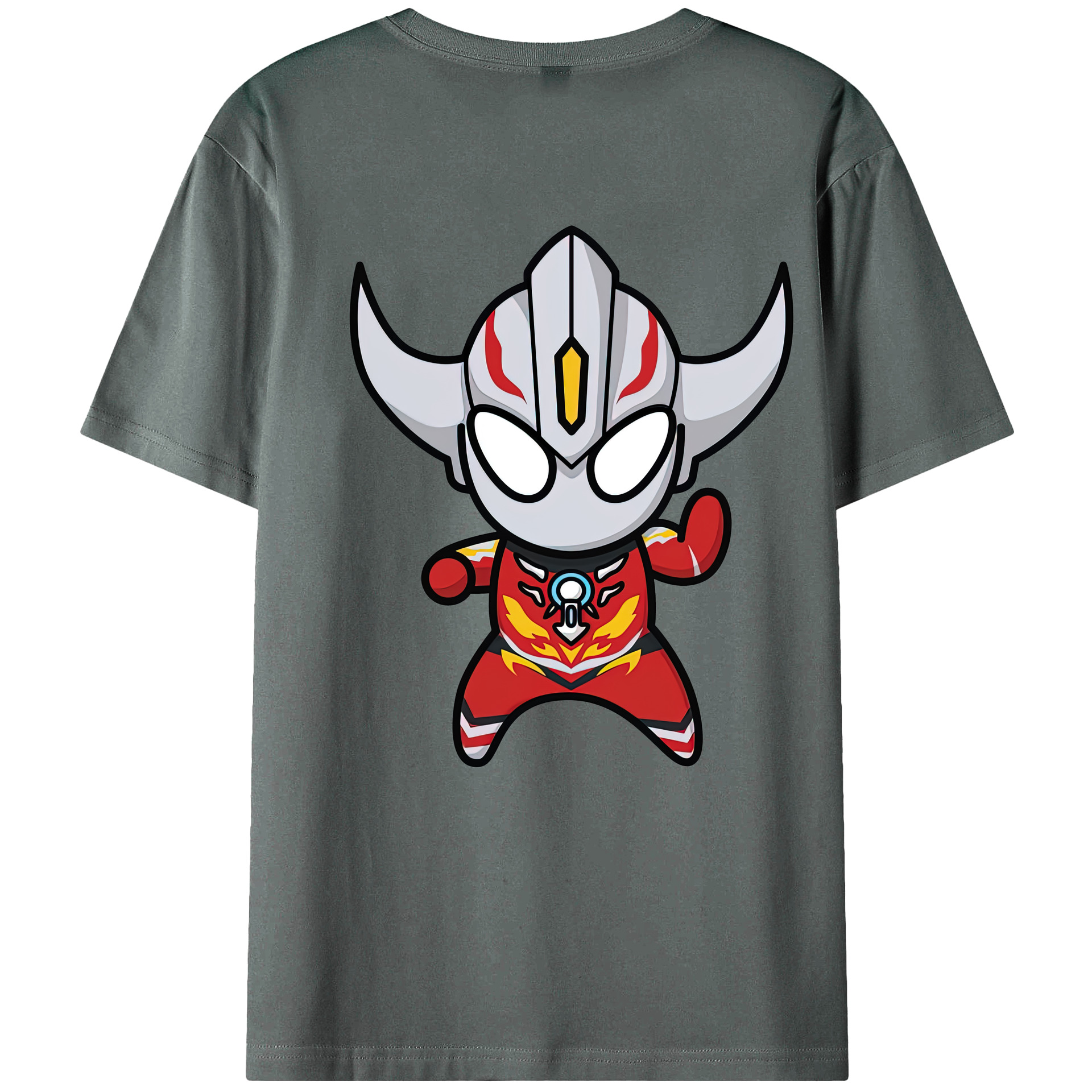 （画像用） ウルトラマン Ultraman 綿100％ メンズ半袖Tシャツ（バックプリント） 通気性
